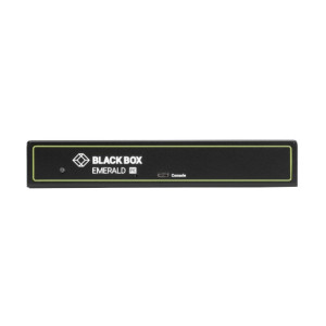 Black Box EMD2000PE-T DVI KVM-over-IP Extender Transmitter, Single-Monitor, DVI-D, USB 2.0, Audio, PoE, Dual Network Ports RJ45 and SFP